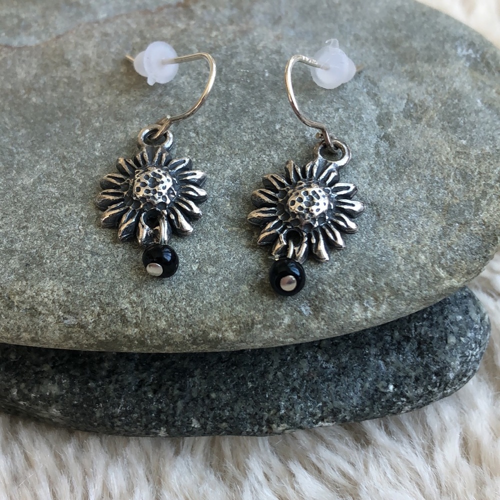 Sunflower Sterling Silver Berry Jewelry Co. Dangle Earrings  (E34) - Picture 12 of 15